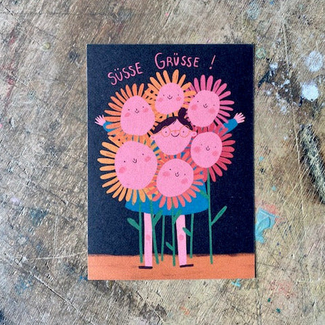 Postkarte Slinga // Süsse Grüsse!
