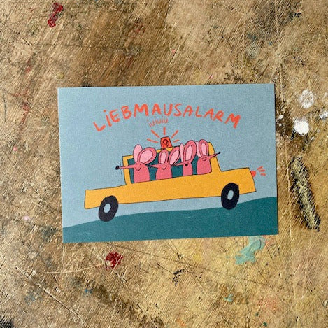 Postkarte Slinga // Liebesmausalarm iuiuiu