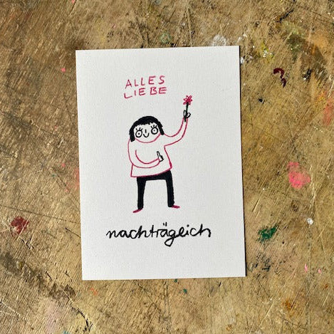 Postkarte Slinga // Alles Liebe Nachträglich