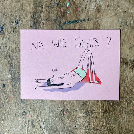 Postkarte Slinga // Na wie geht‘s