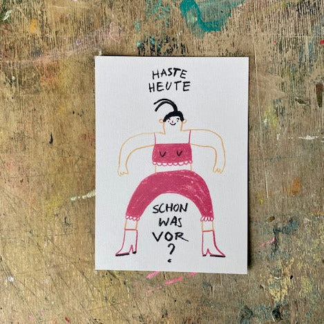 Postkarte Slinga // Heute schon was vor?