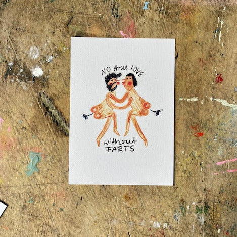 Postkarte Slinga // No True Love Without Farts