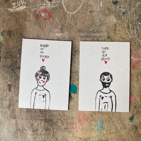 kuki Postkarte // "Muddi ist die Beste"