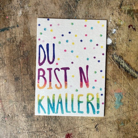 kuki Postkarte // "DU BIST N KNALLER"