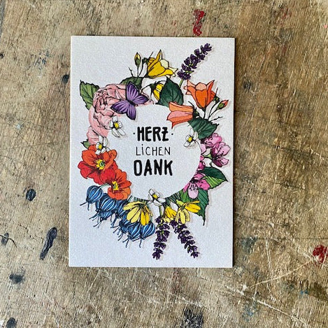 Postkarte illi // Herzlichen DANK