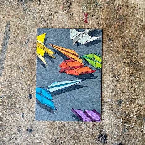 Postkarte illi // Flieger