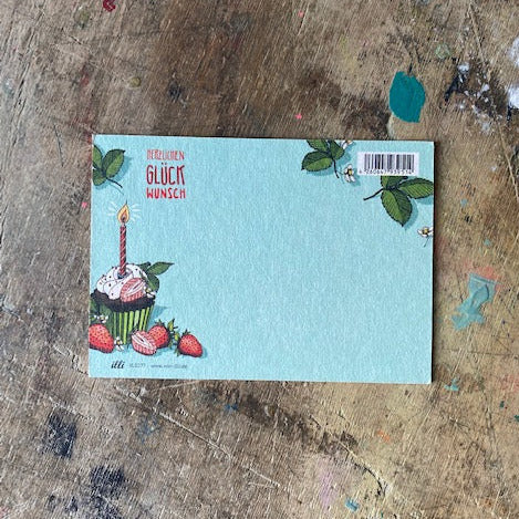 Postkarte illi // Herzlichen Glückwunsch