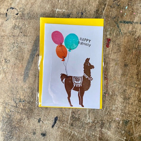 kuki Klappkarte / Happy Birthday Lama