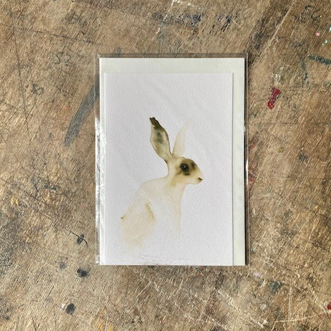 Hase Aquarell Grußkarte // Catherina Türk