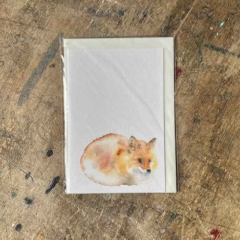 Fuchs II Aquarell Grußkarte // Catherina Türk