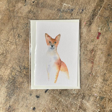 Fuchs Aquarell Grußkarte // Catherina Türk
