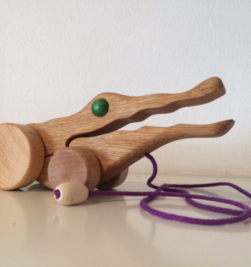Krokodil aus Holz //Holzspielzeug aus der Sternengasse