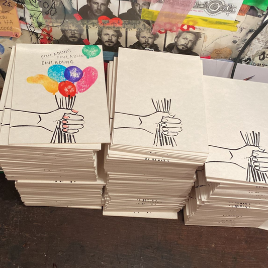 Postkarte handgestempelt // Auftragsarbeit