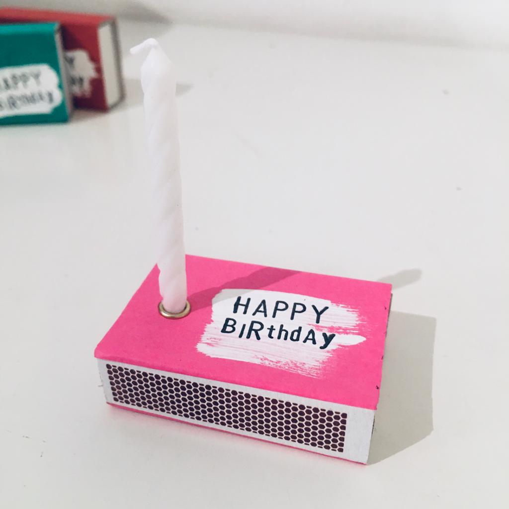 Happy Birthday Box // mit Kerze und Streichhölzern