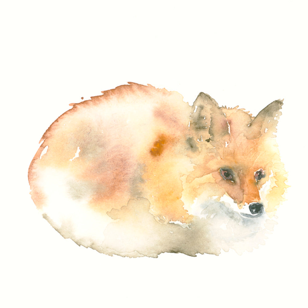 Fuchs II Aquarell Grußkarte // Catherina Türk