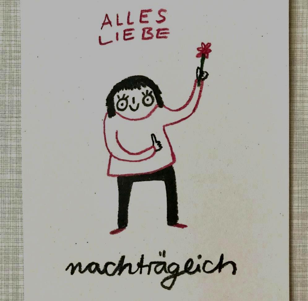 Postkarte Slinga // Alles Liebe Nachträglich