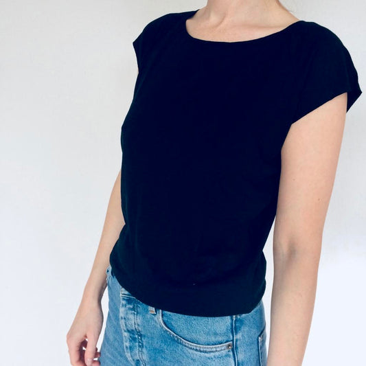 Raglan Bamboo Shirt / Schwarz Größe