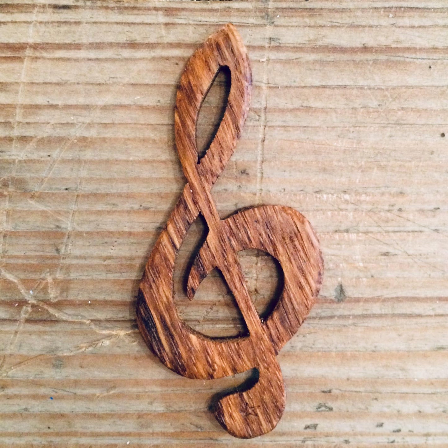 Lesezeichen Holz // Notenschlüssel