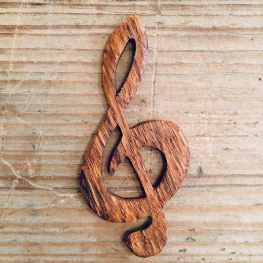 Lesezeichen Holz // Notenschlüssel