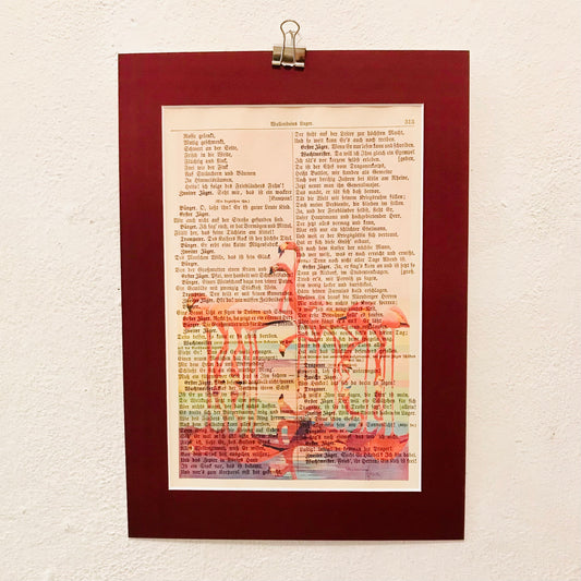 Vintage Seite // Flamingos