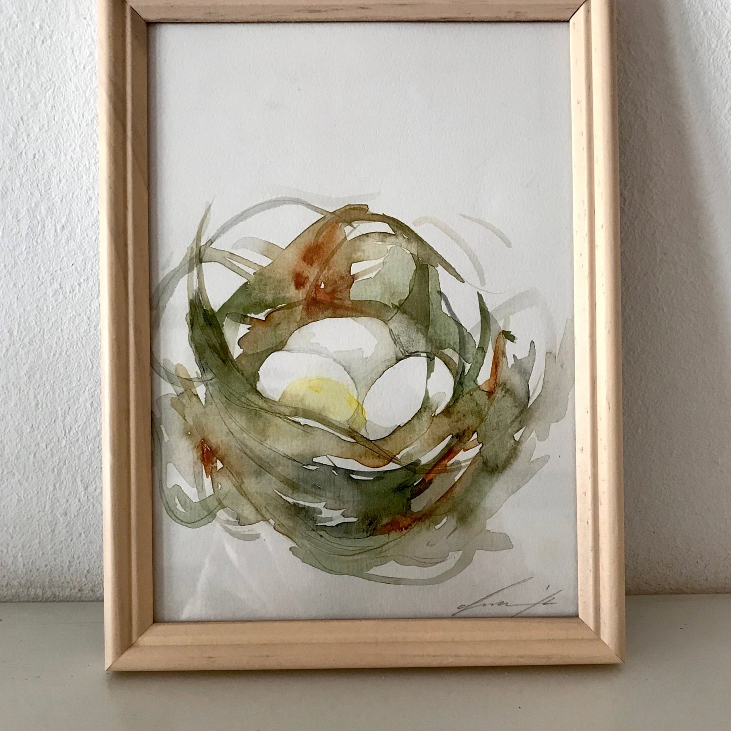 Aquarell Eier im Nest // Catherina Türk