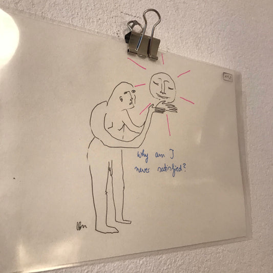 Originalzeichnung K.Kopp „never satisfied“