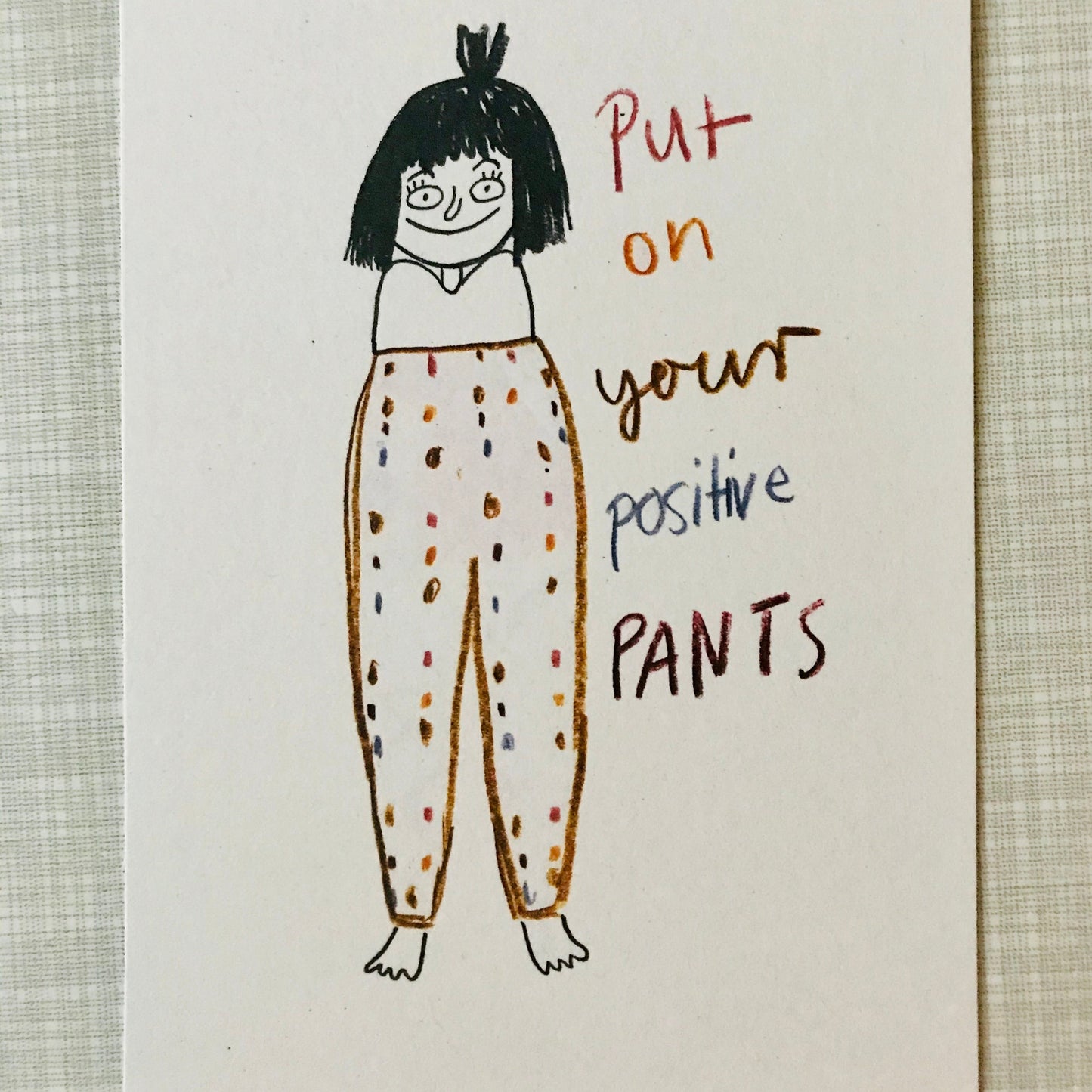 Postkarte Slinga // Positive Pants
