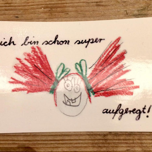 Sticker Outdoor // Aufgeregt