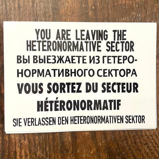 Sticker // Heteronormative Sector