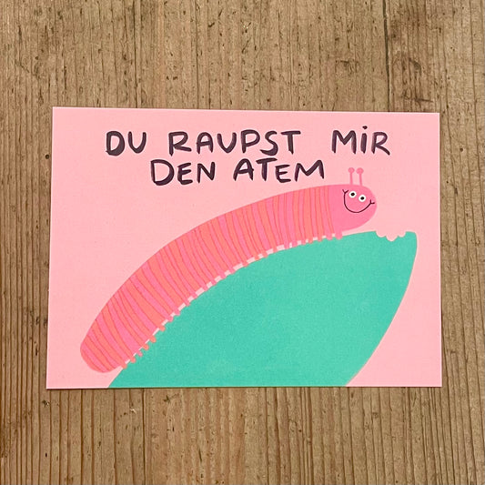 Postkarte Slinga //du raupst mir den atem