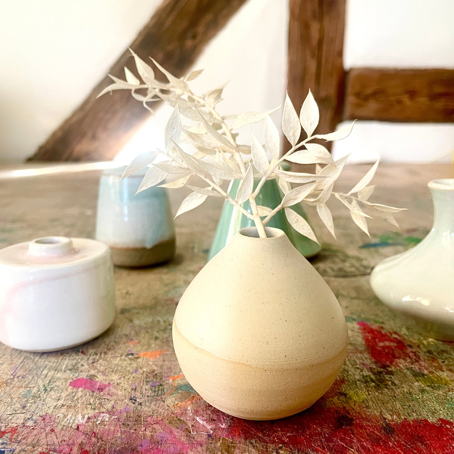 mini Vase // Creme weiß