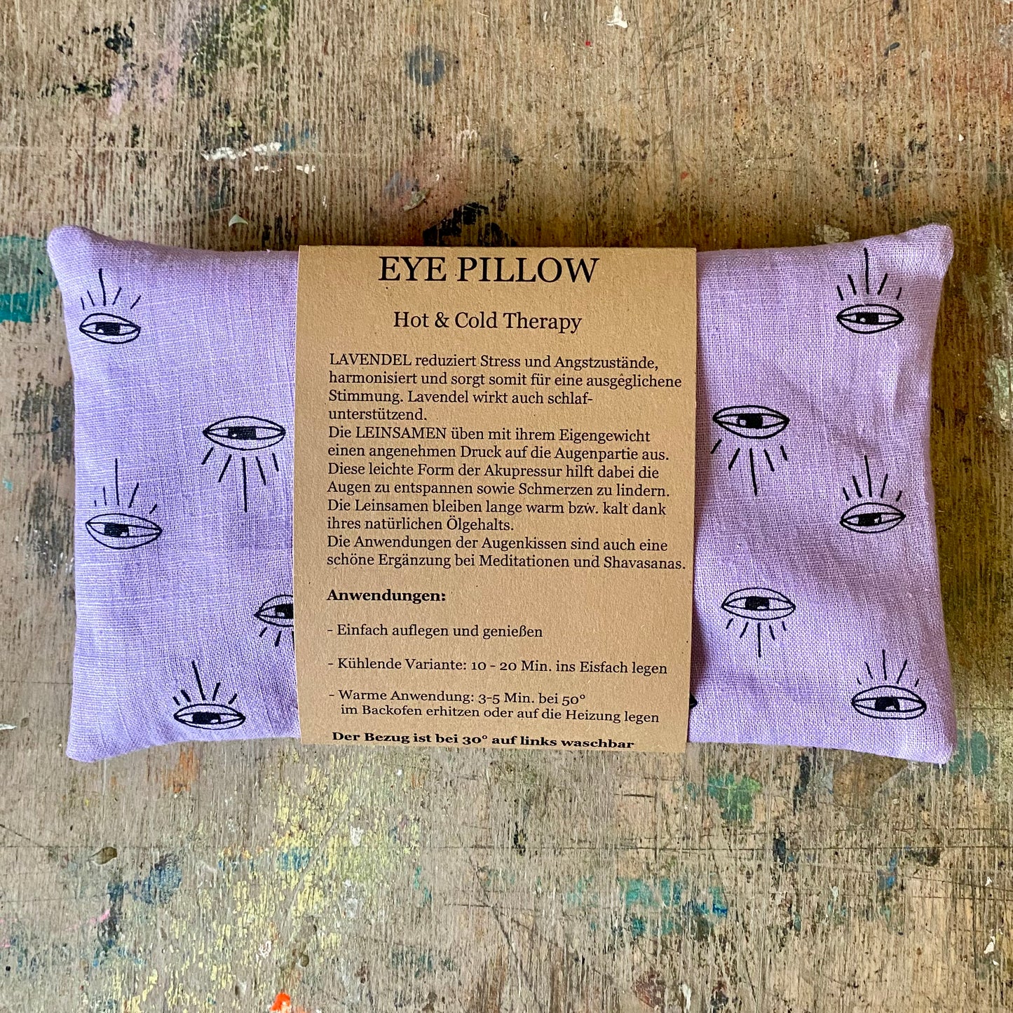 Eye Pillow WILDKUER // schwarz auf violett