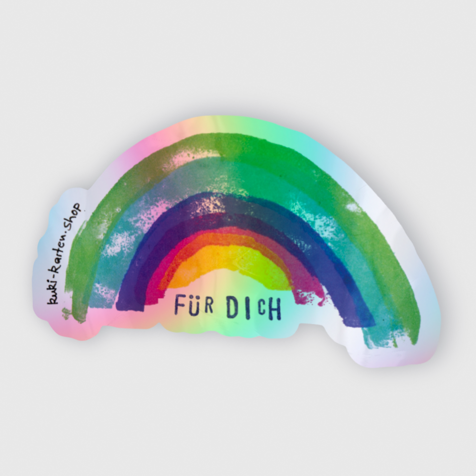 Glitzer Regenbogen „ für Dich“