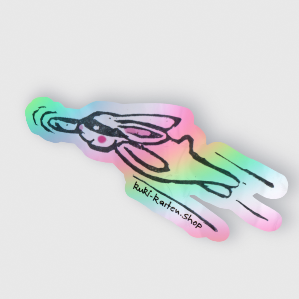 Glitzer Power bunny Sticker