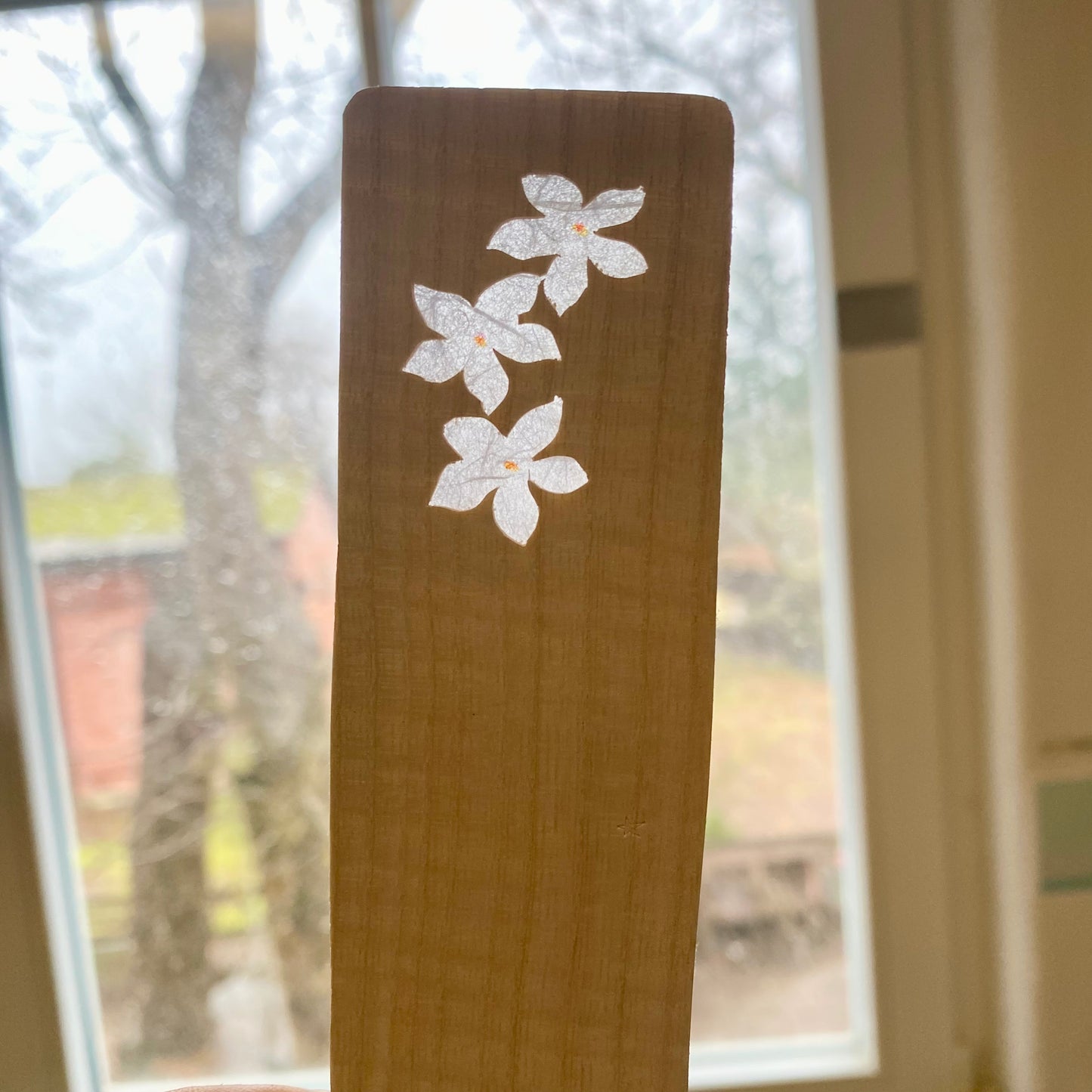 Lesezeichen Holz // Blüten