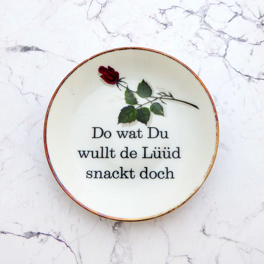 Wandteller „Do wat du wullt“ // Mini von Herr Fuchs (10 cm)