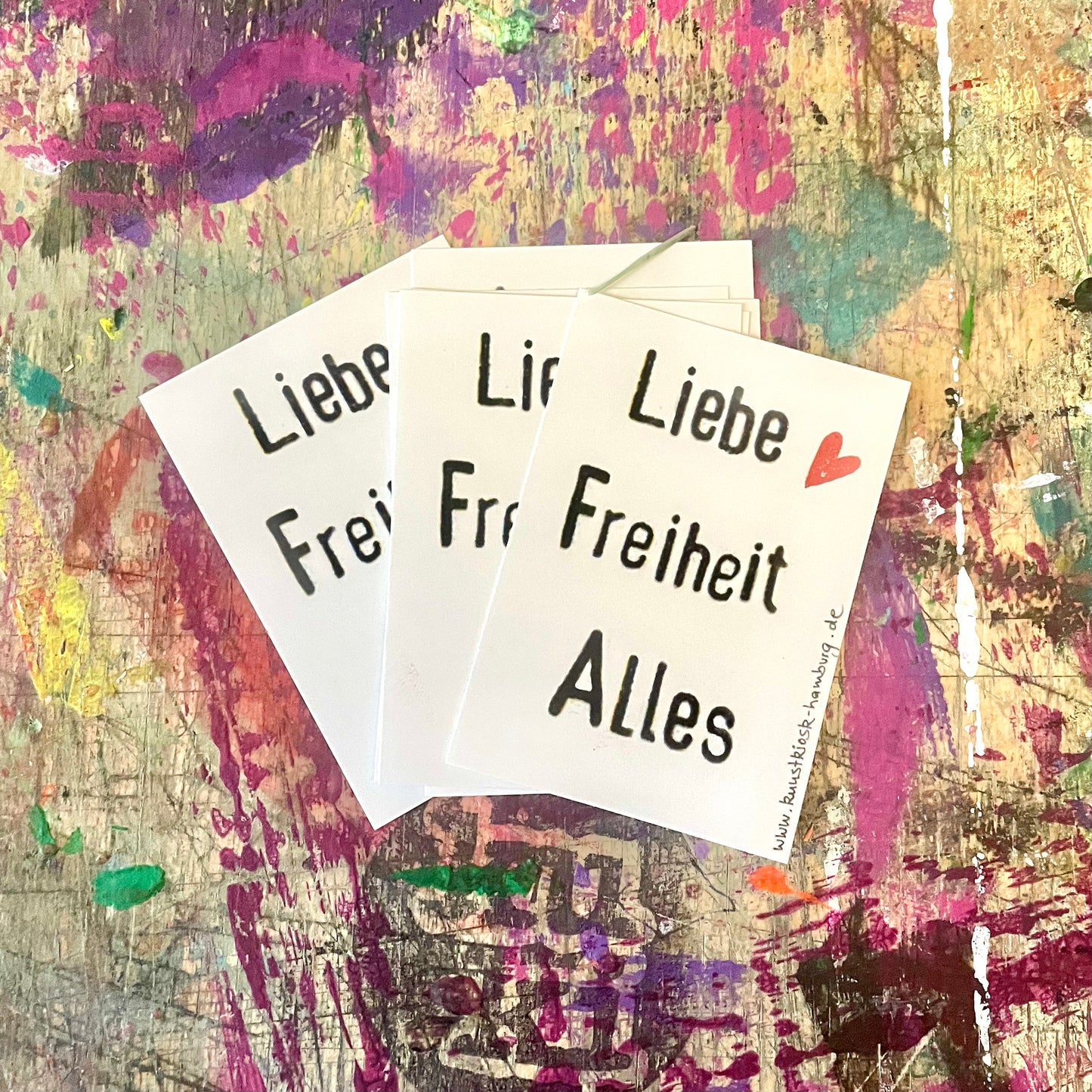 kuki Sticker „Freiheit, Liebe, alles“