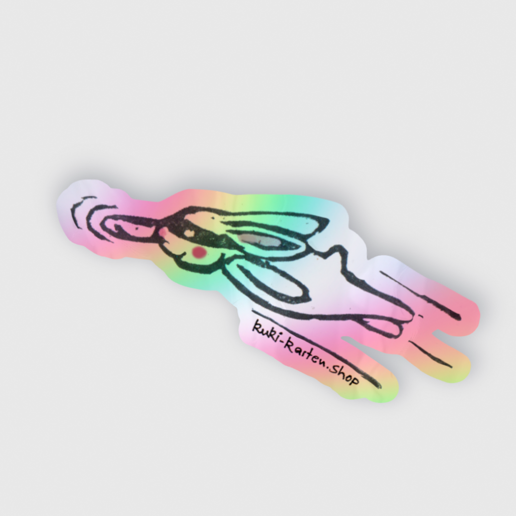 Glitzer Power bunny Sticker
