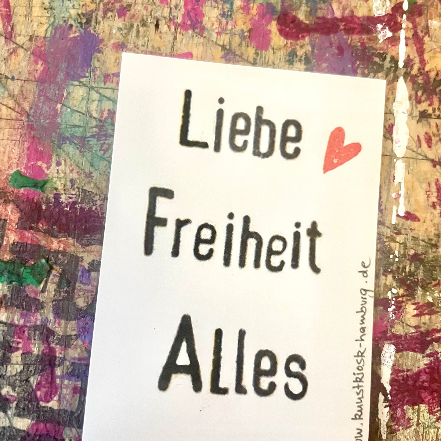 kuki Sticker „Freiheit, Liebe, alles“