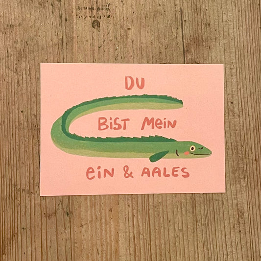 Postkarte Slinga //du bist mein ein und aales