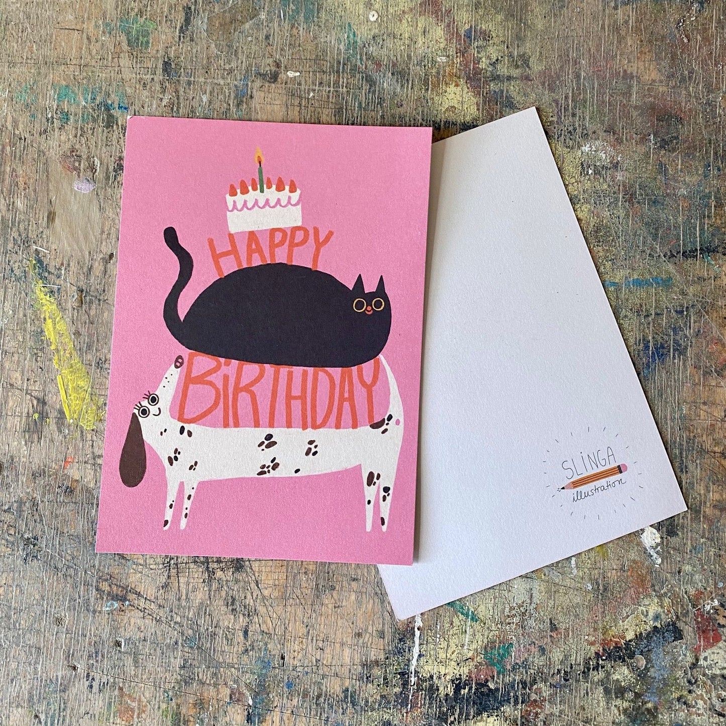 Postkarte Slinga // HAPPY BIRTHDAY