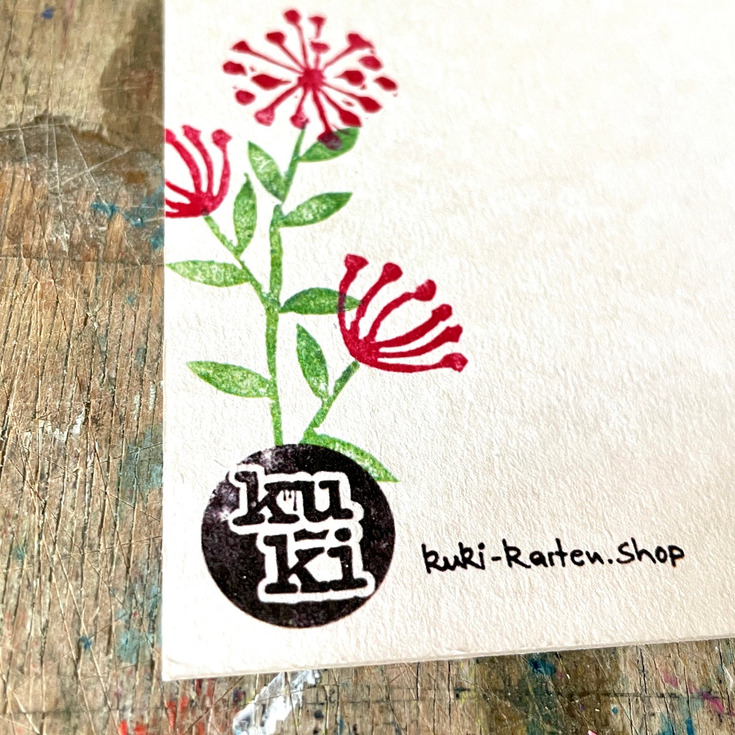 „Alles Gute“ Blumen. kuki Postkarte