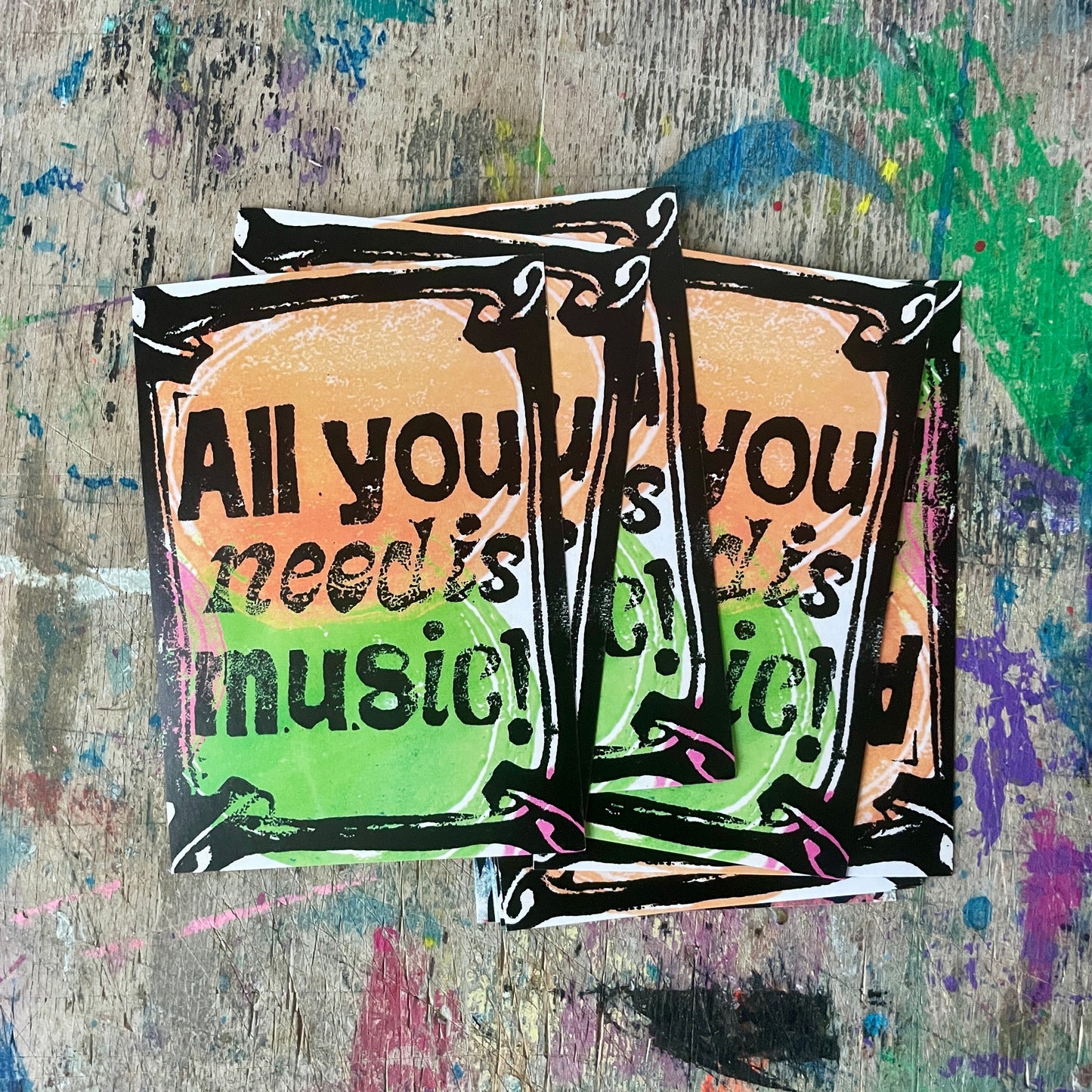 Aufkleber inafortepiano design // All you need is music!