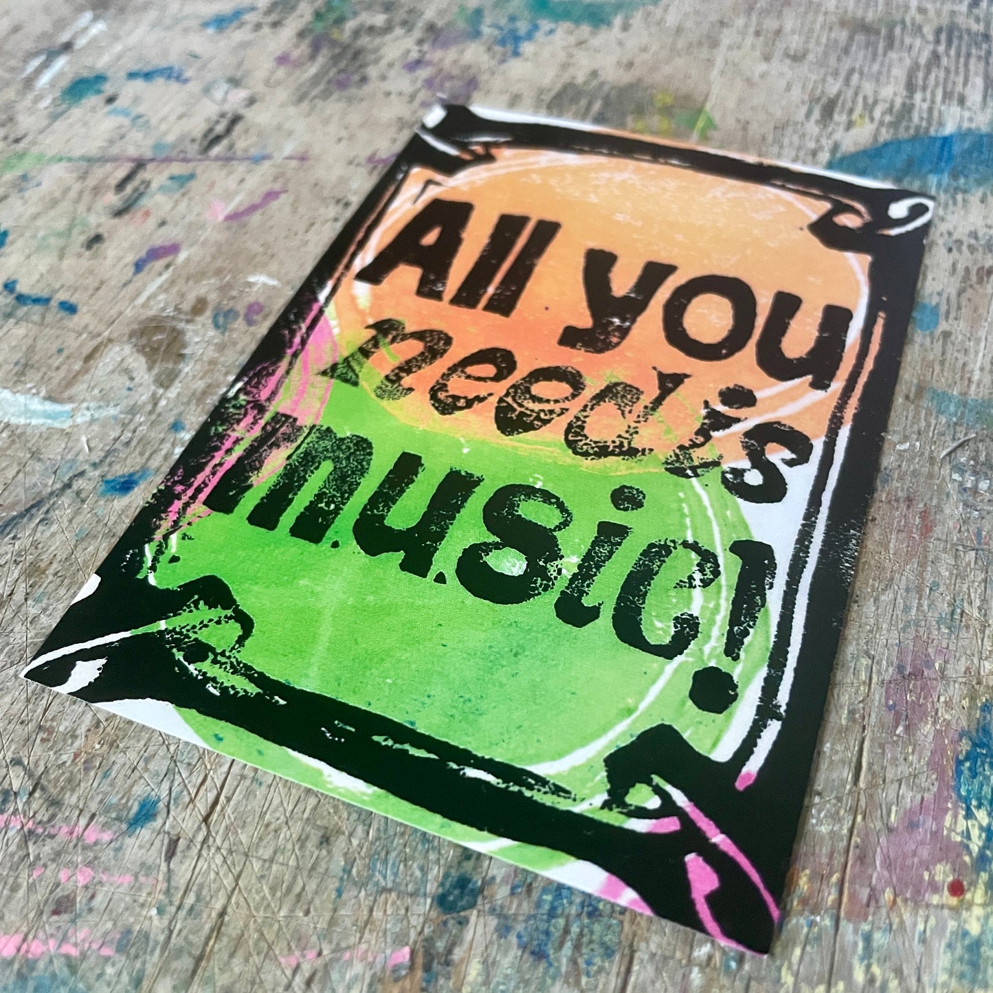 Aufkleber inafortepiano design // All you need is music!