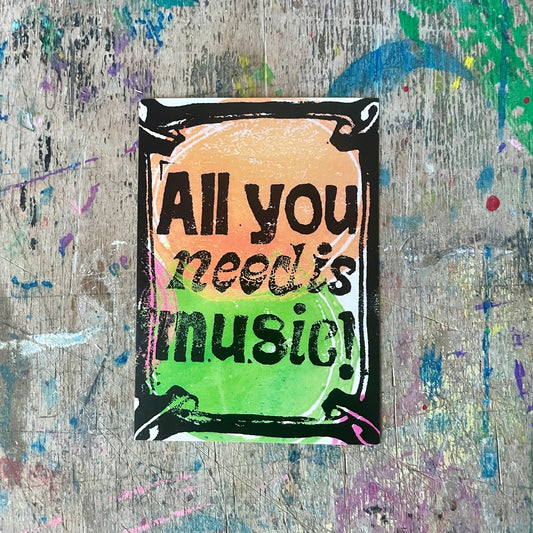 Aufkleber inafortepiano design // All you need is music!