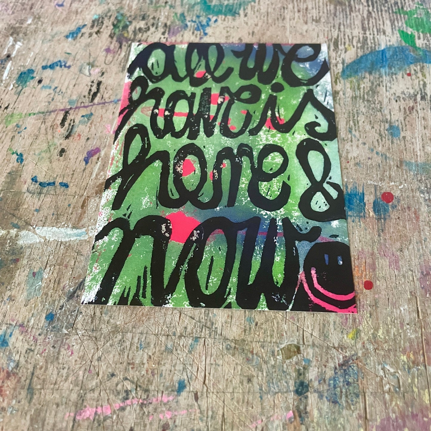Aufkleber inafortepiano design // ALL WE HAVE iS HERE & NOW