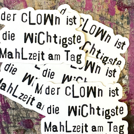 Sticker //Clown zum Frühstück