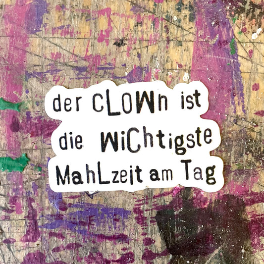 Sticker //Clown zum Frühstück