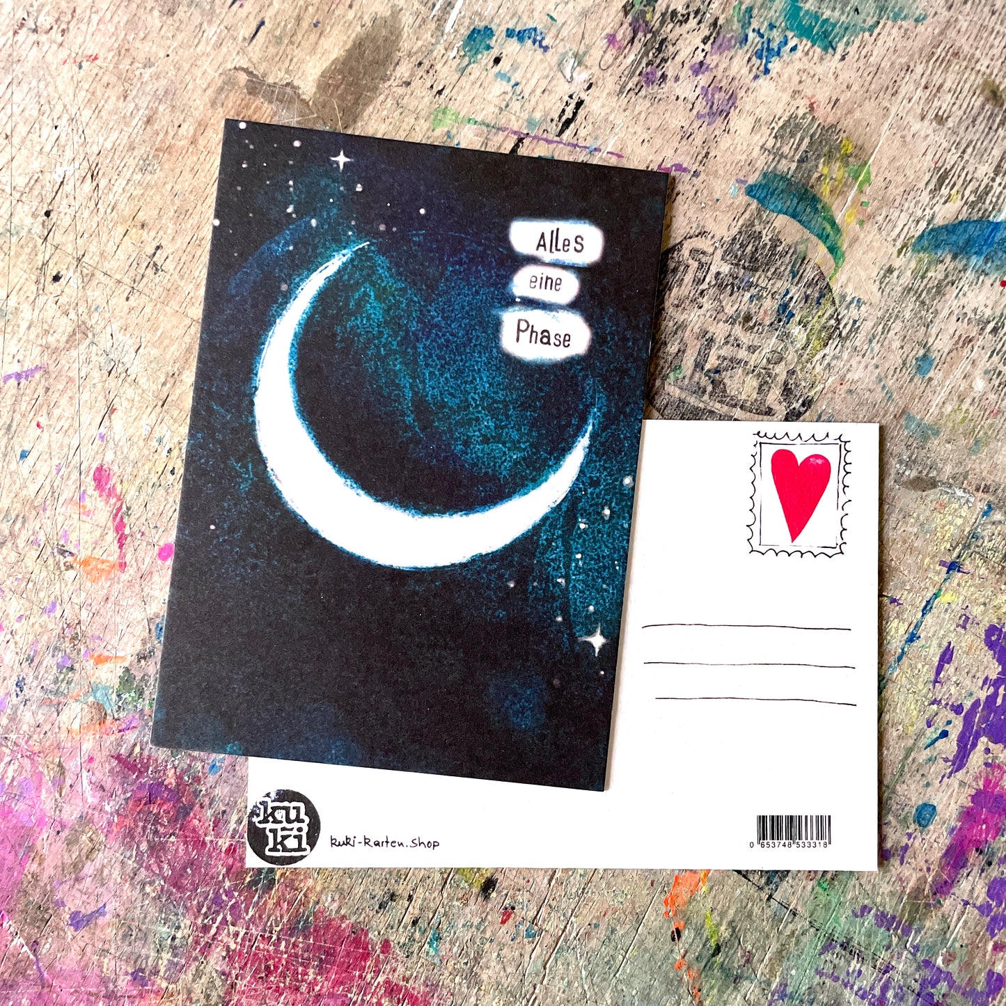 „Alles eine Phase“ kuki Postkarte