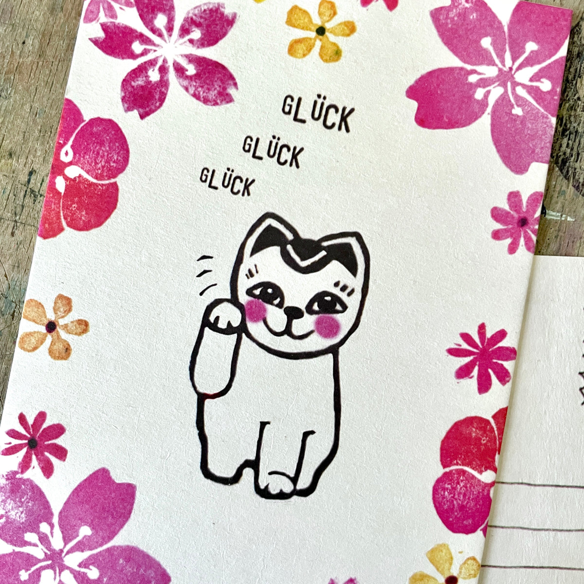 kuki Postkarte "Glück, Glück, Glück"